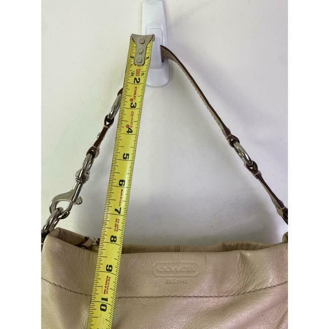 Coach Large Cream Leather Hobo Bag