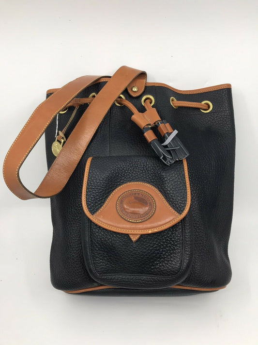 DOONEY & BOURKE Navy Leather Bucket Bag