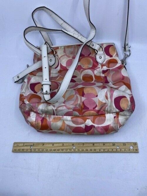 Coach Multi Purpose Pink Fabric Cross Body Bag