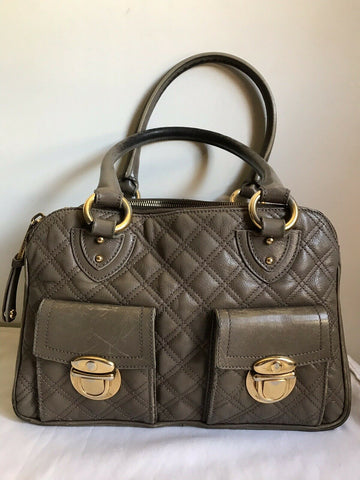 MARC JACOBS brown Leather Quilted Handbag