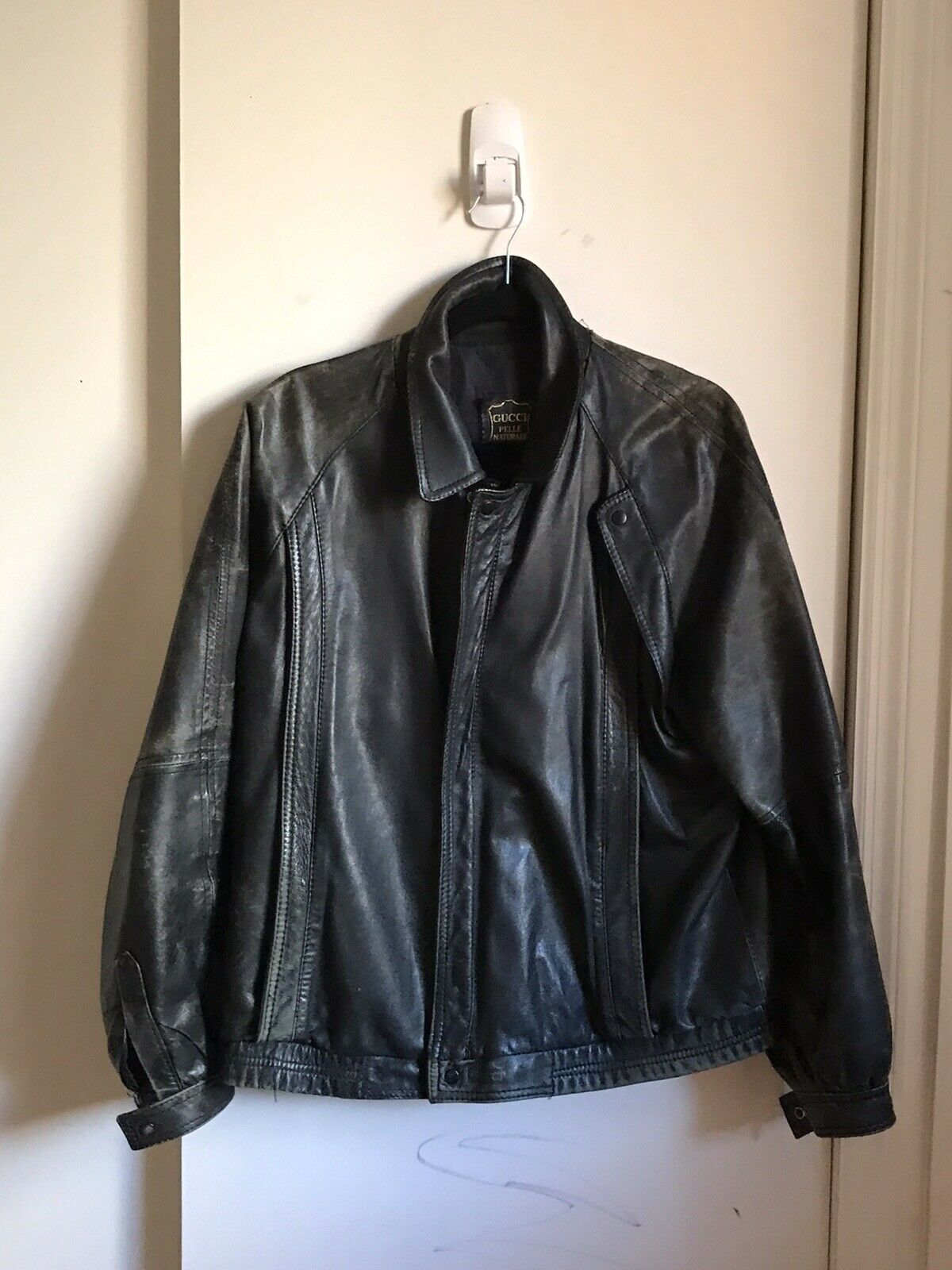 GUCCI Vintage Men’s Leather Jacket Medium