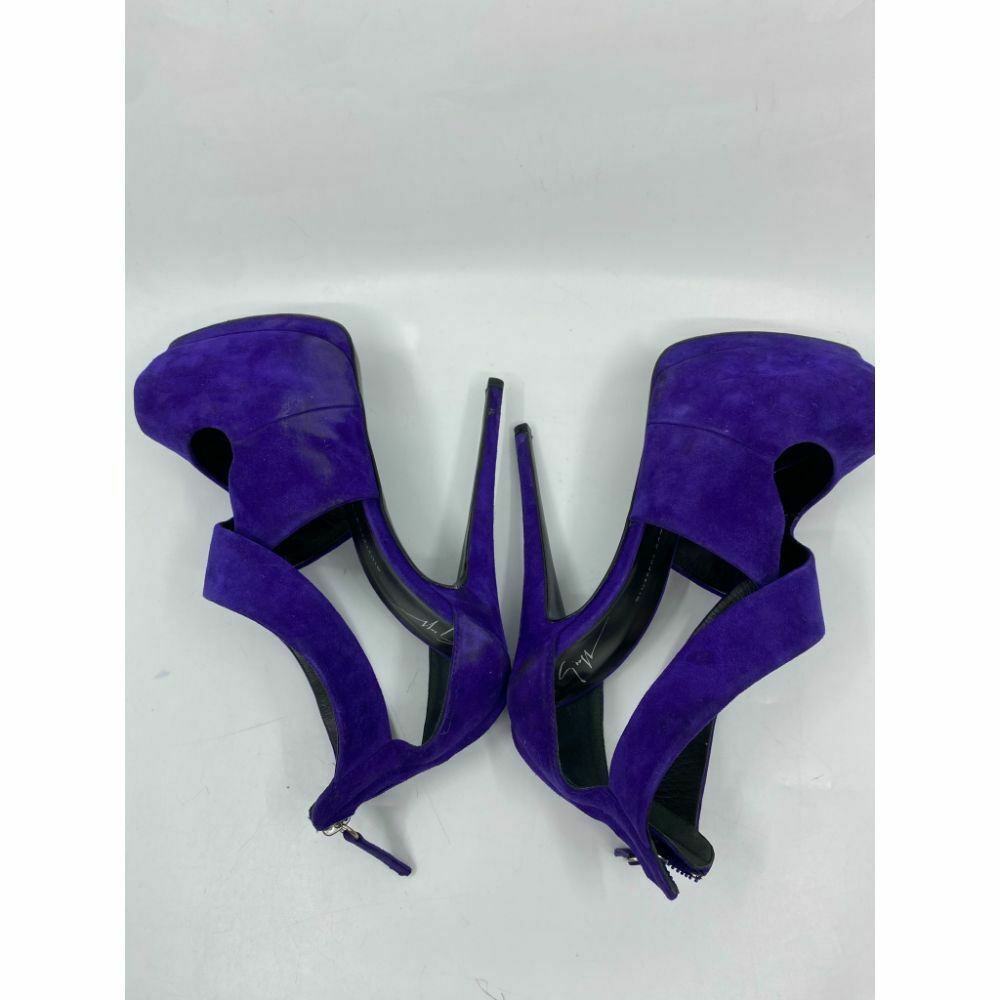 GIUSSEPE ZANOTTI Women's High Heels in Purple Suede Size 37.5