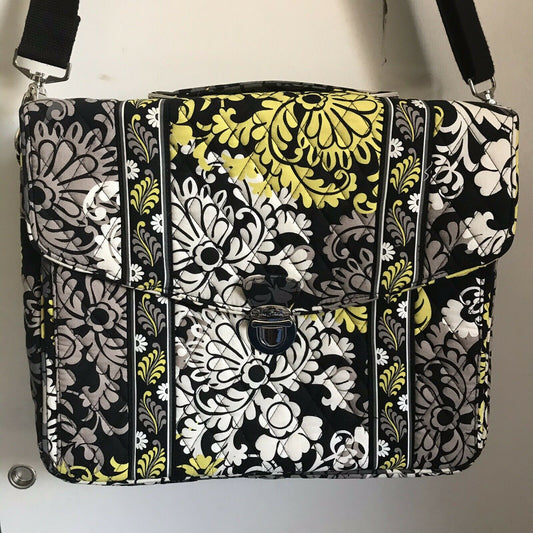 Vera Bradley Yellow/ Black Messenger/ Computer Bag