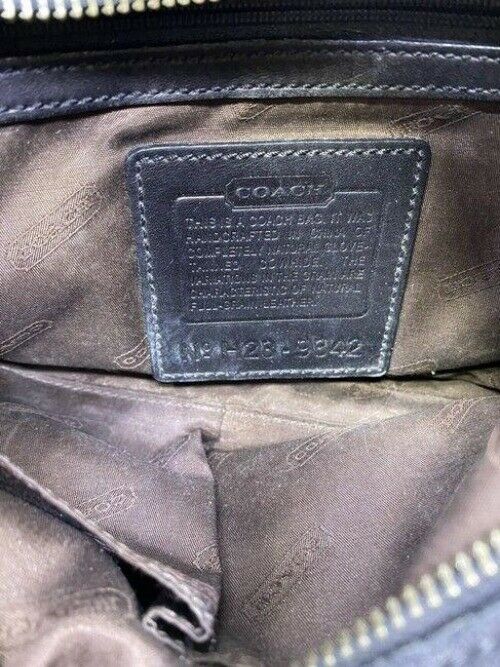 coach black leather shoulder bag