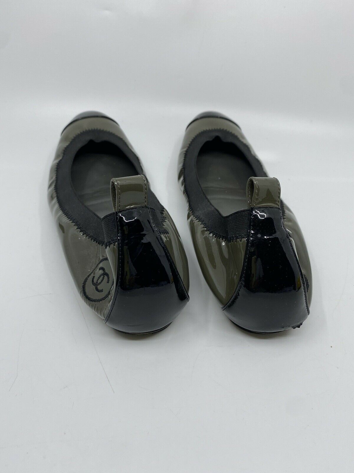 Chanel Classic Ballerina Cap Toe Flats 7.5