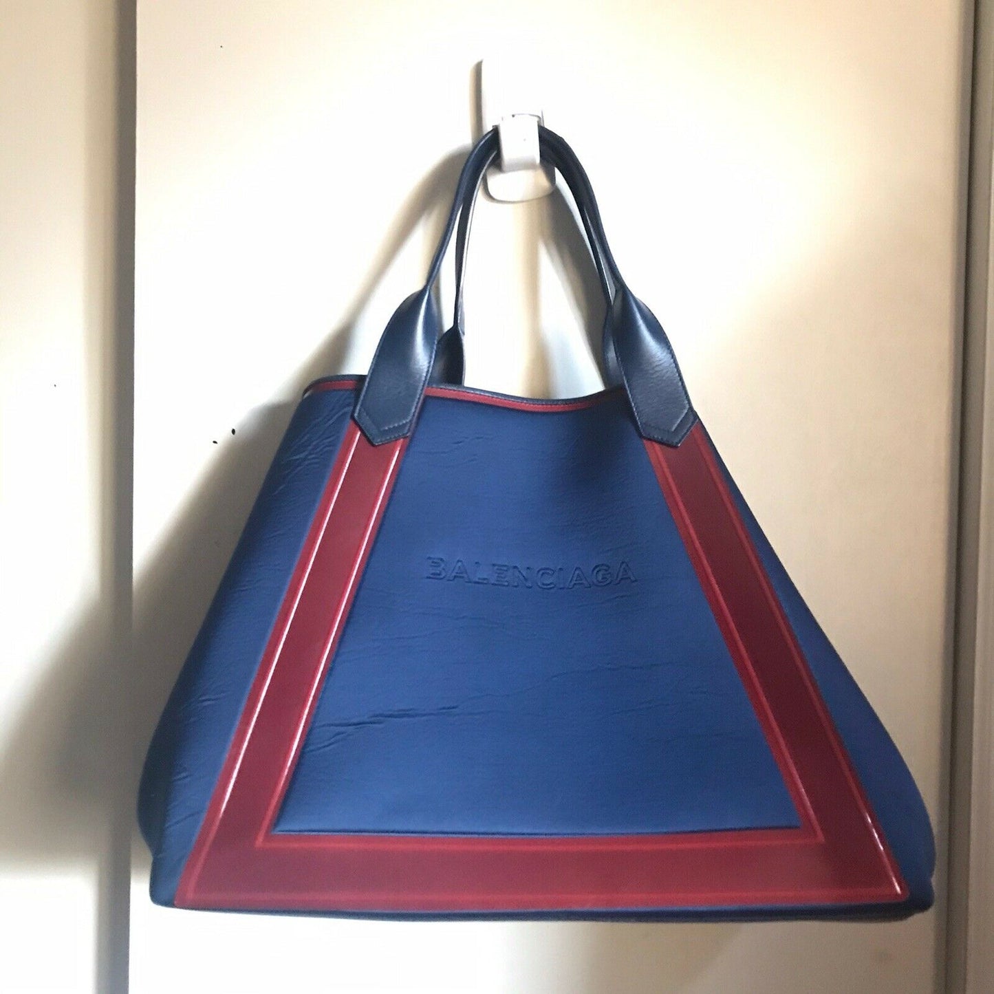 BALENCIAGA XL Navy Scuba Tote