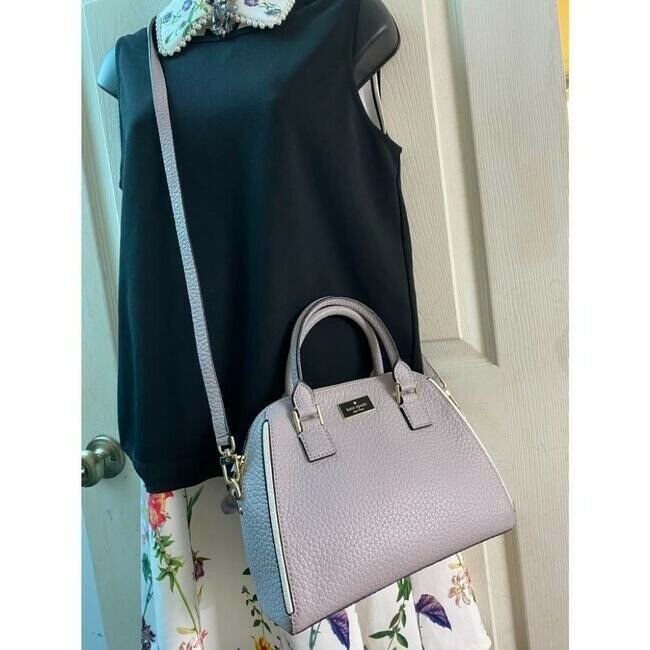 kate spade medium handbag w strap purple leather cross body bag