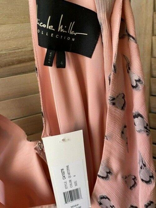 nicole miller coral black gray long msrp mid length casual maxi dress
