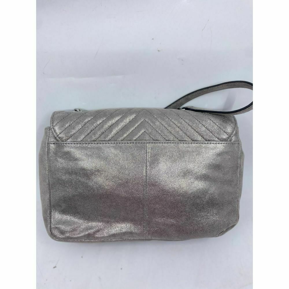 Karl Lagerfeld Gray Silver Leather Shoulder Bag