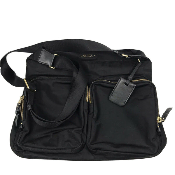 TUMI Black Nylon Voyage Crossbody Bag