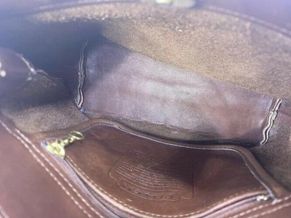 coach vintage brown leather cross body bag