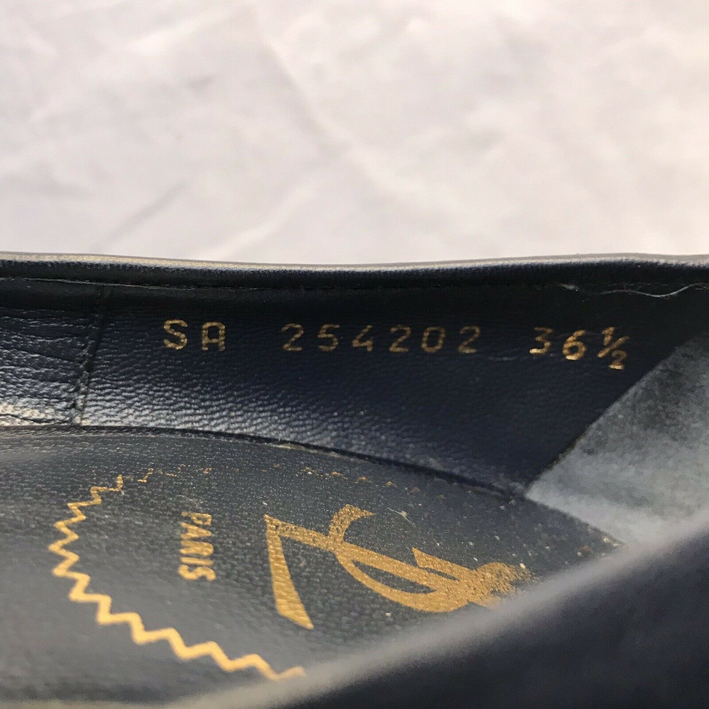 YSL Yves Saint Laurent Classic Navy leather High heels 6.5