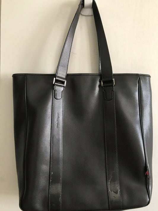 Salvatore Ferragamo Unisex Brown Leather Tote