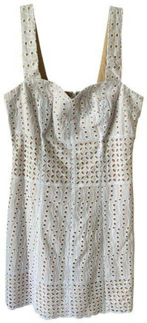 nicole miller white eyelet msrp short casual dress
