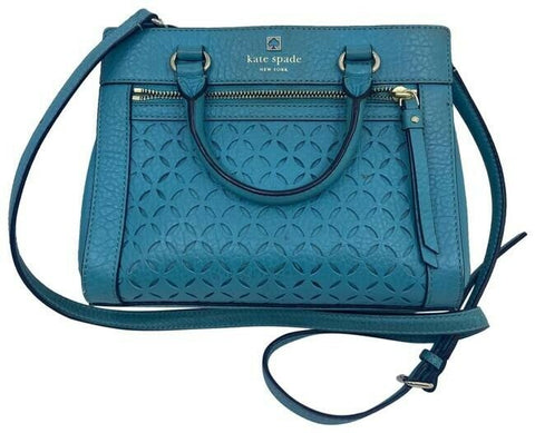 Kate Spade Tote Blue Leathe Cross Body Bag