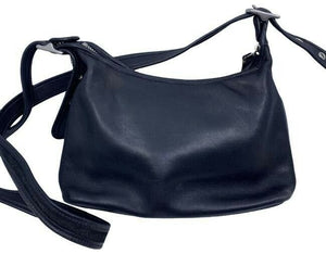 coach vintage small black leather shoulder bag