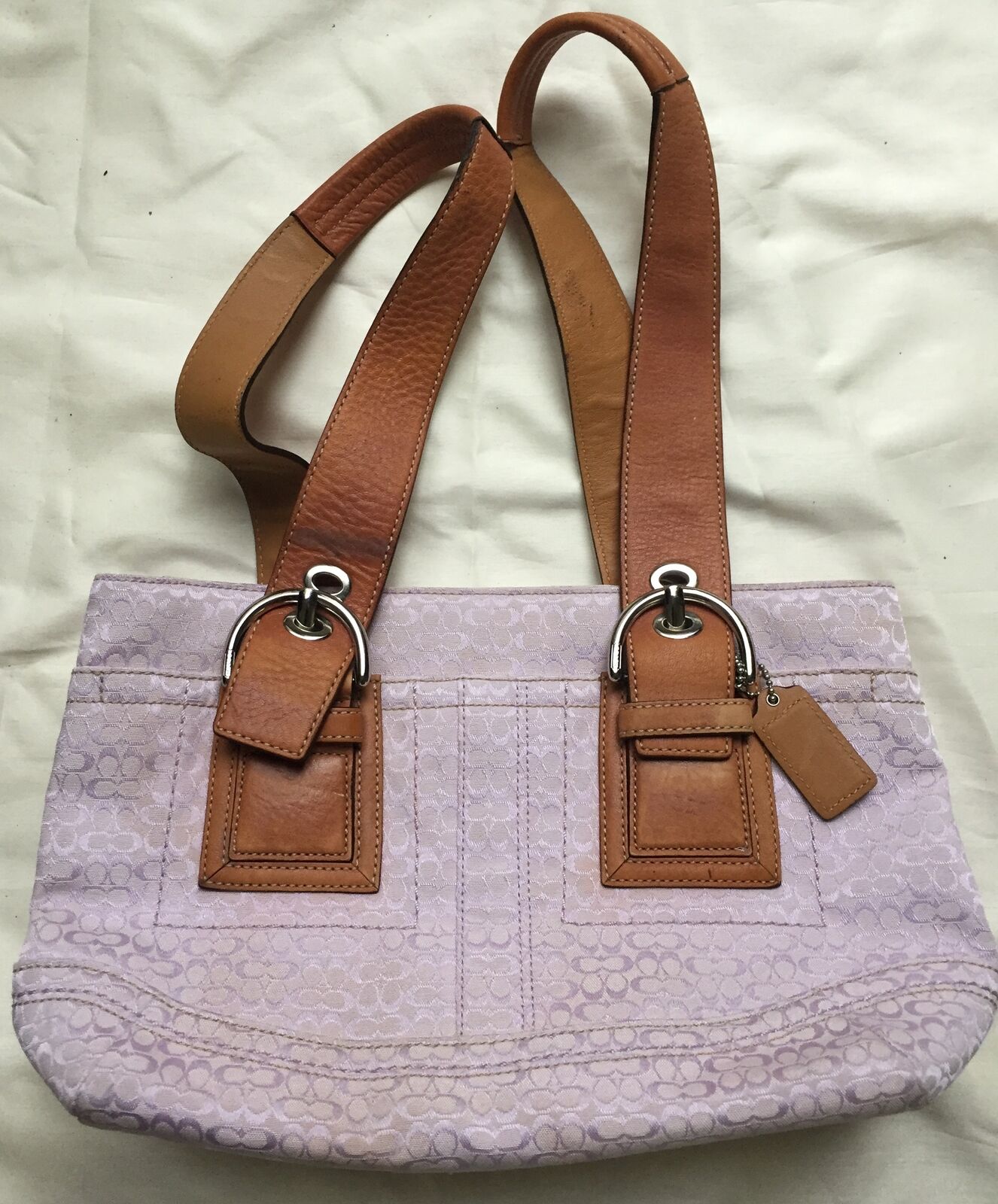 COACH Lavander Canvas Medium Tote