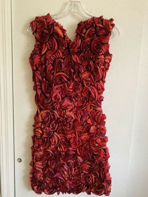 Coral Purple Runway Sample Short Casual Dress