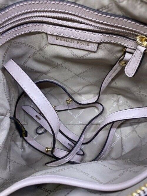Michael Michael Kors Small Sullivan Convertible Top Zip Tote Pink Leather Cross
