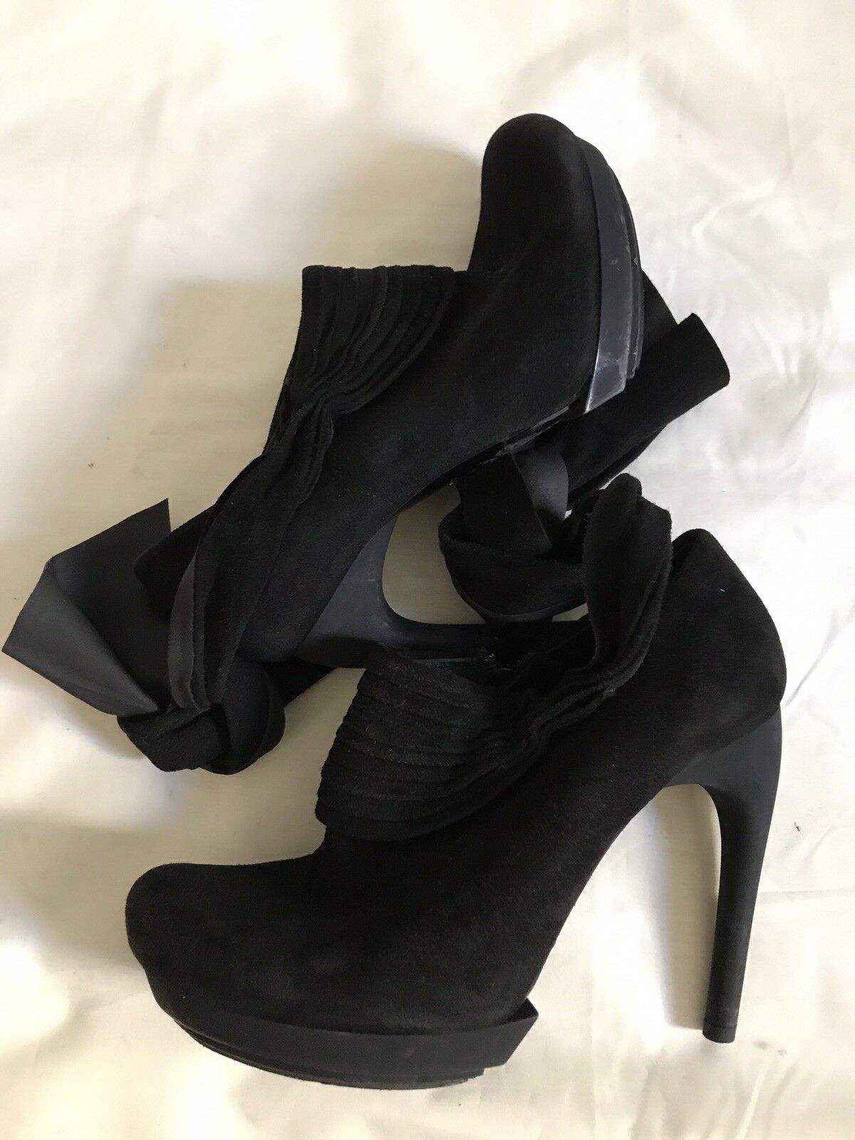 BALENCIAGA Black Suede Booties  Size 38