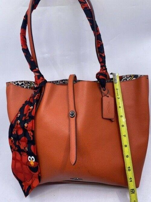 coach tote w bag tote w detachable specialty orange leather shoulder bag