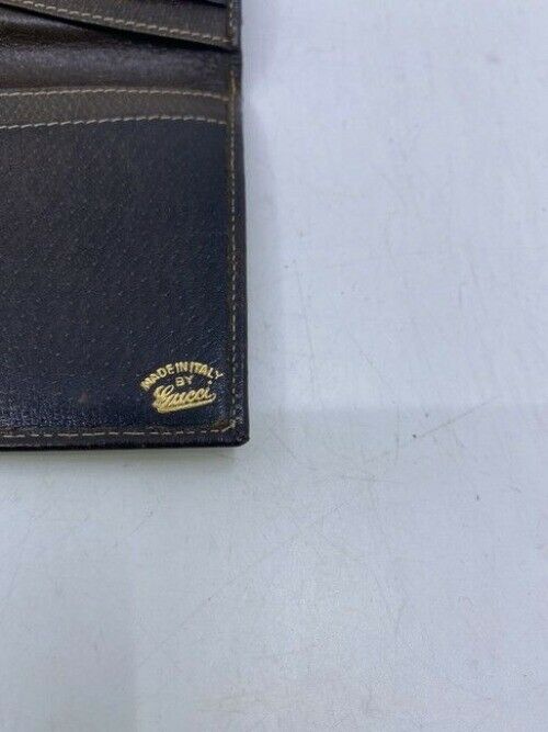 Gucci Brown Long Vintage Canvas Wallet