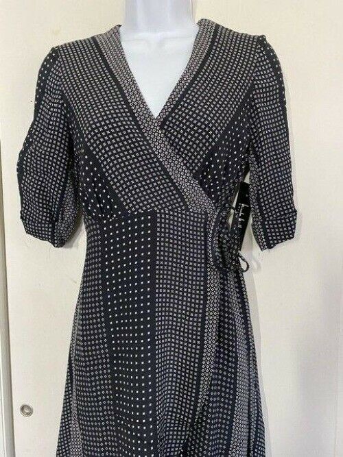 nicole miller black white new foulard hi lo msrp long formal dress