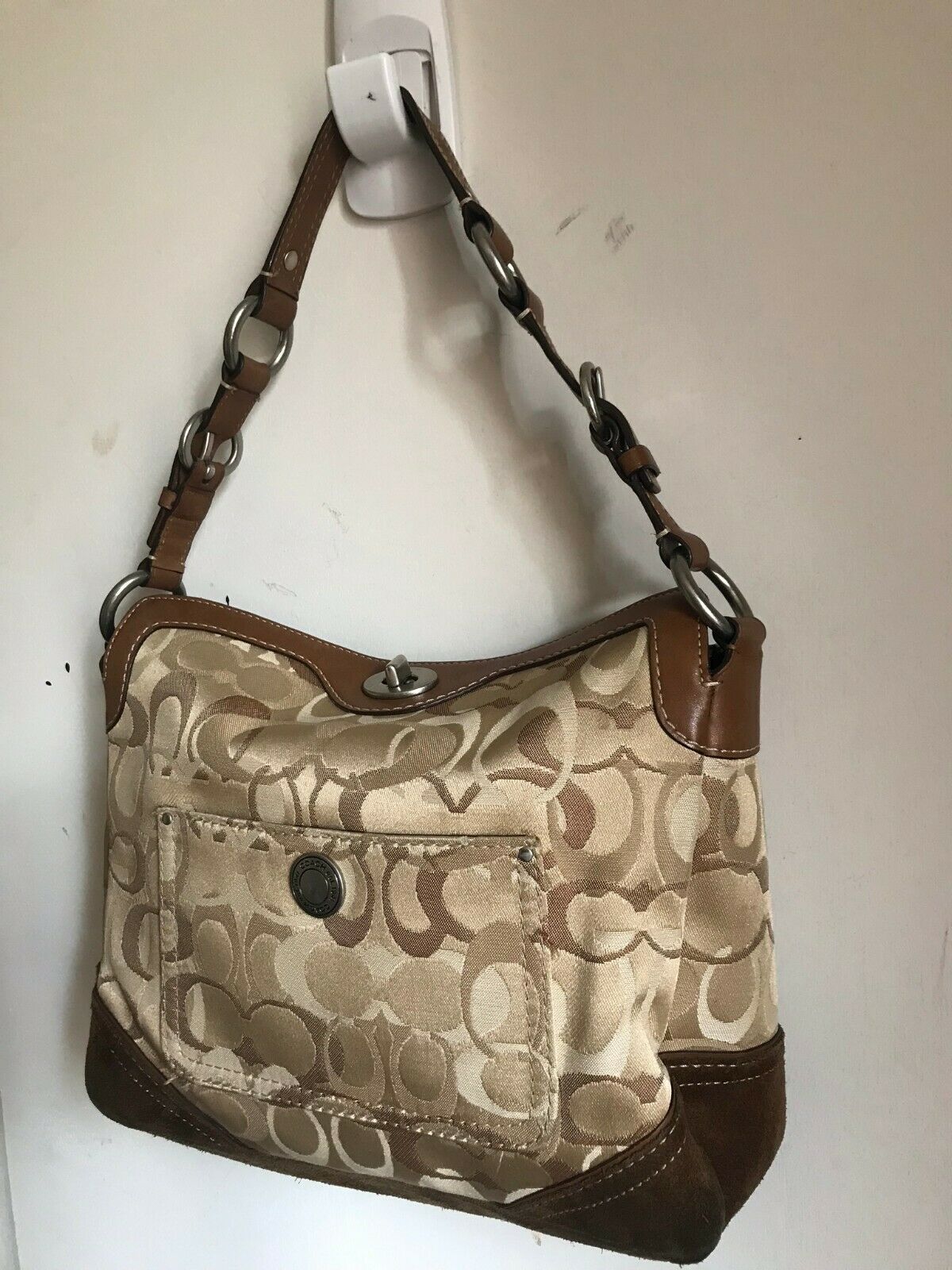 Coach Jacquard Fabric Bag