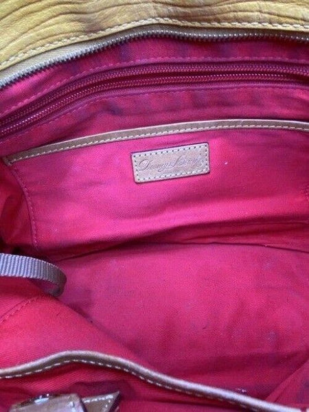 dooney and bourke yellow leather shoulder bag