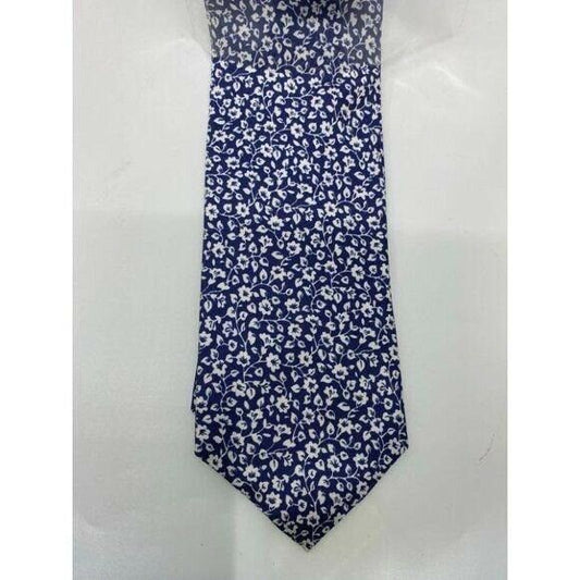 New! BONOBOS Navy White Creeper Premium Neck Tie