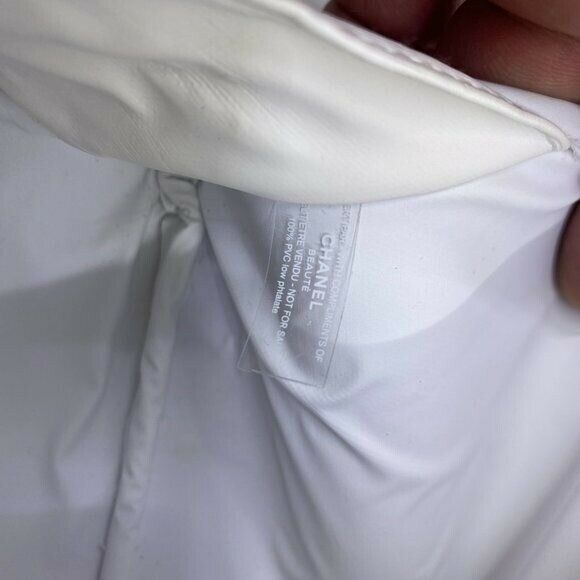 Chanel White Sublimage make up bag