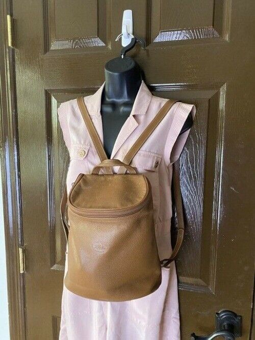 Longchamp Extra Back Pocket Brown Leather Backpack