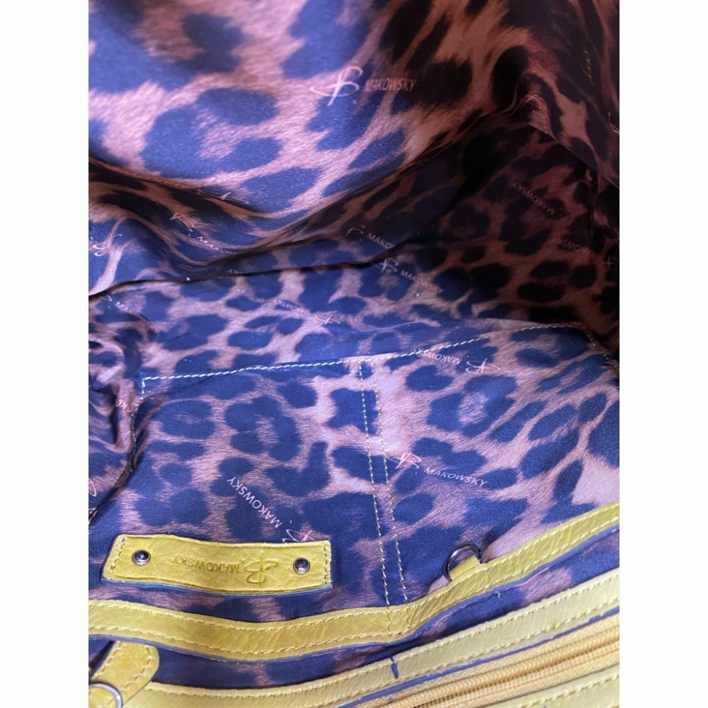 B. makowsky Yellow Leather Shoulder Bag