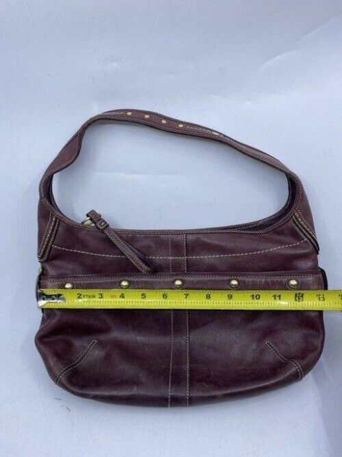 coach leather burgundy shoulder bag