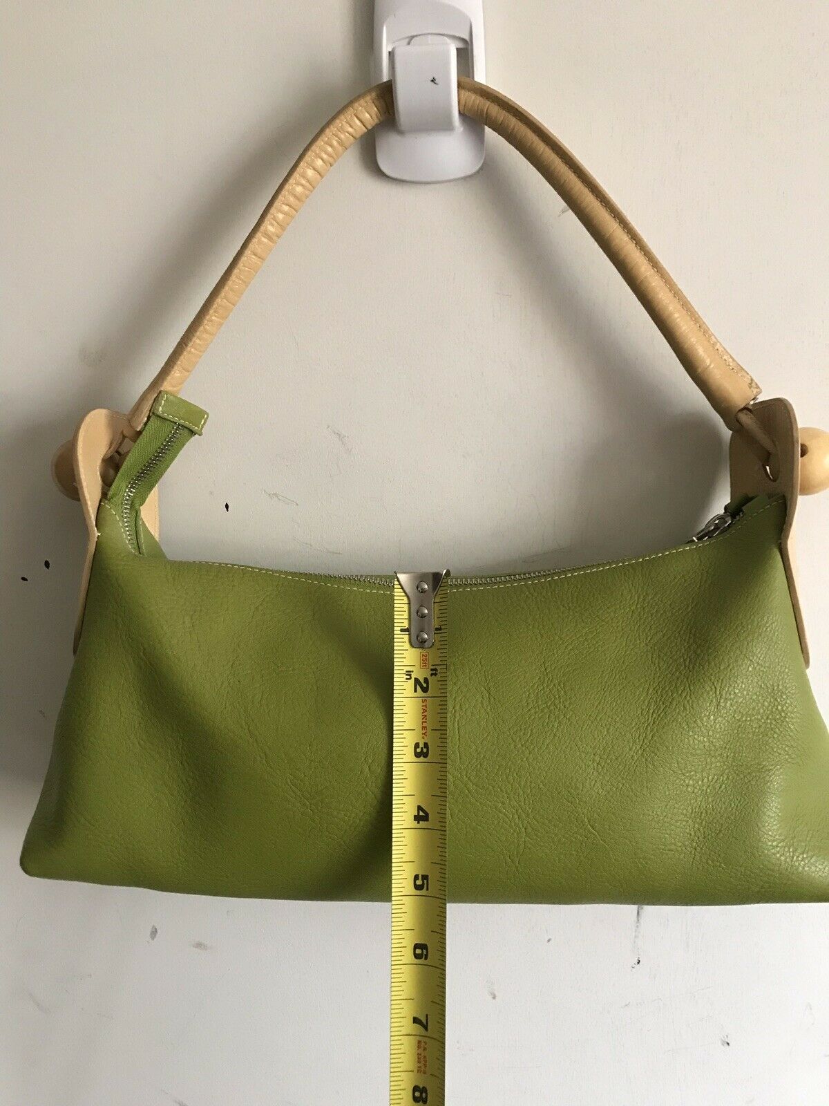 Furla Medium Green Leather Shoulder Bag