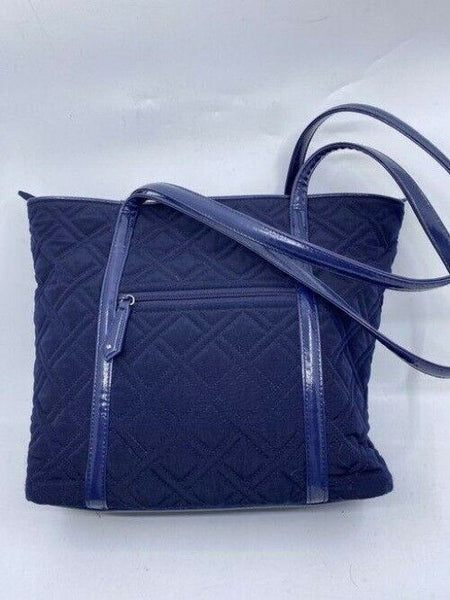 Vera Bradley Large Quilted Navy Blue Shoulder Bag