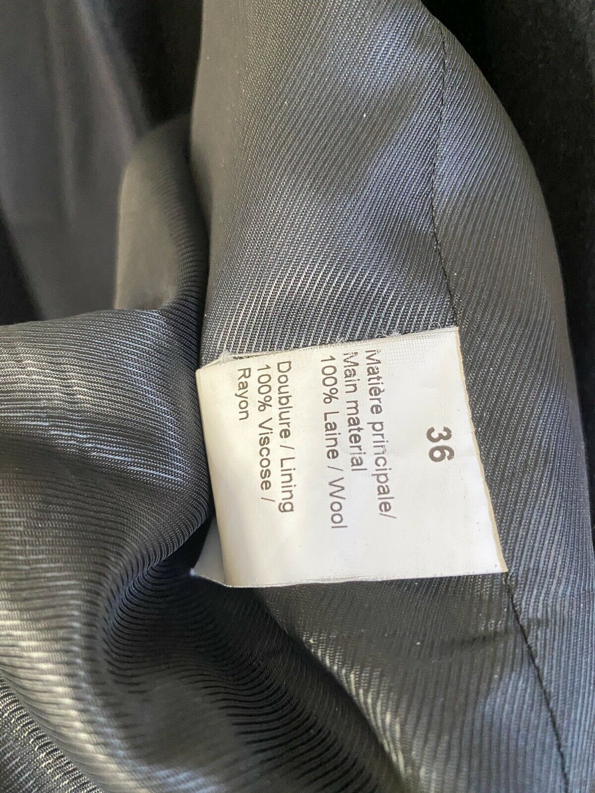 SONIA RYKIEL Black Wool Pea Coat Size 36/ Small