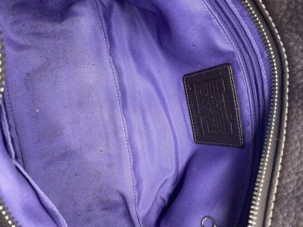 coach medium bag handbag brown leather shoulder bag