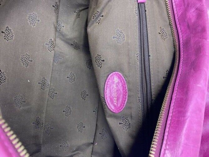 Mulberry Mabel Purple Leather Shoulder Bag