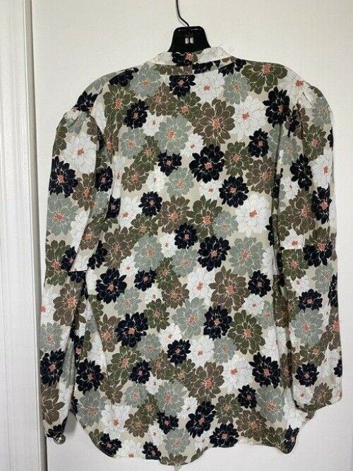 nicole miller multicolor new ls floral msrp sample small blouse