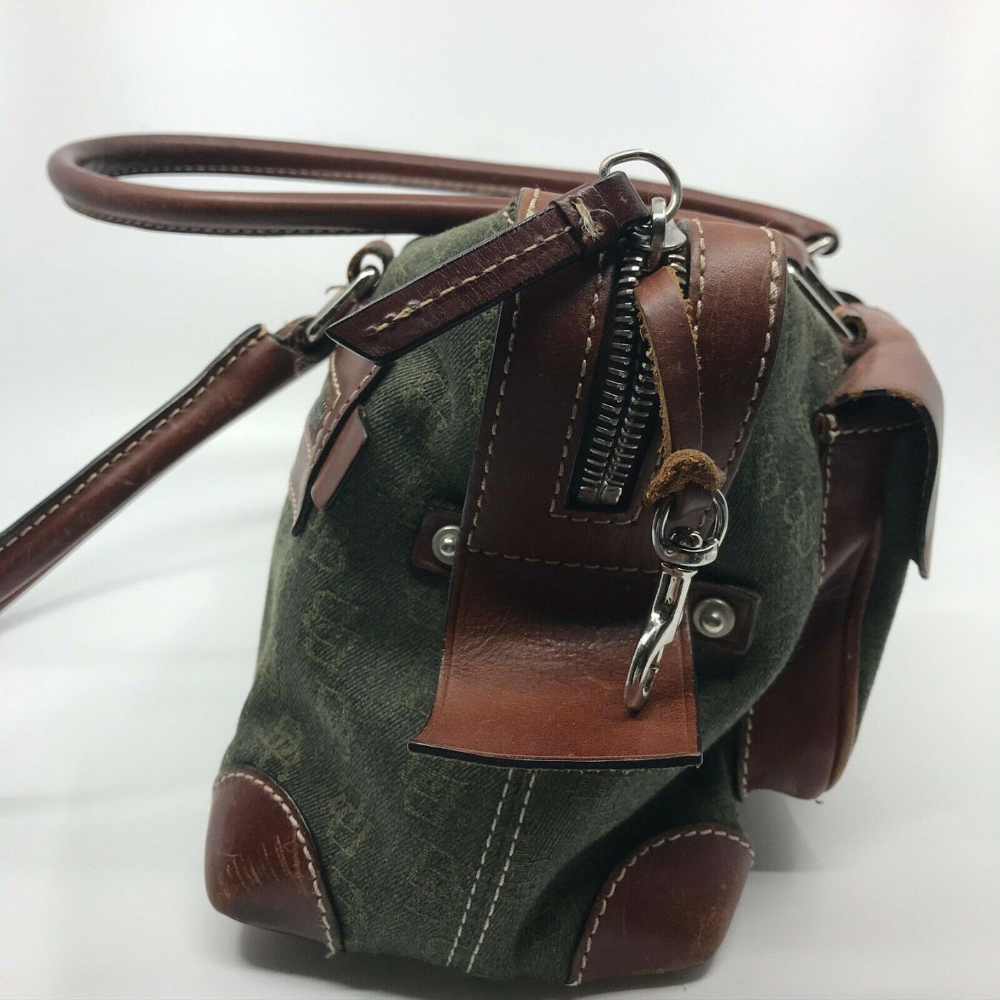Dooney & Bourkek Brown Medium Canvas Tote