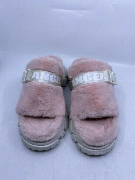 Angel Chen Pink Faux Fur Mulesslides Size Eu