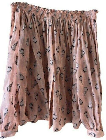 Nicole Miller quartz pink off shoulder msrp small blouse