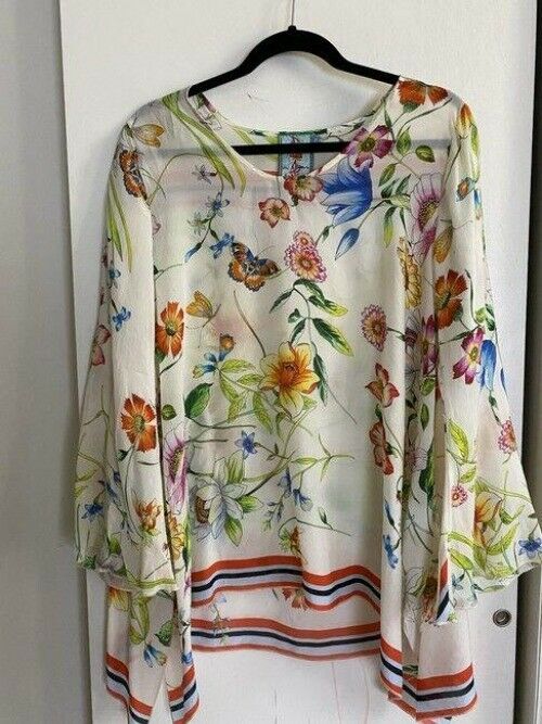 johnny was multicolor xs floral tunic
