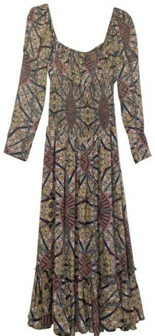 nicole miller multicolor new smocking msrp long formal dress