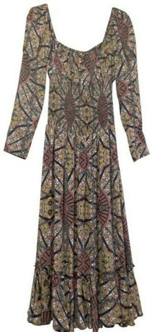 nicole miller multicolor new smocking msrp long formal dress