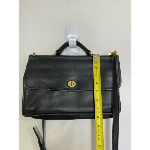 COACH Vintage Black Leather Crossbody Bag