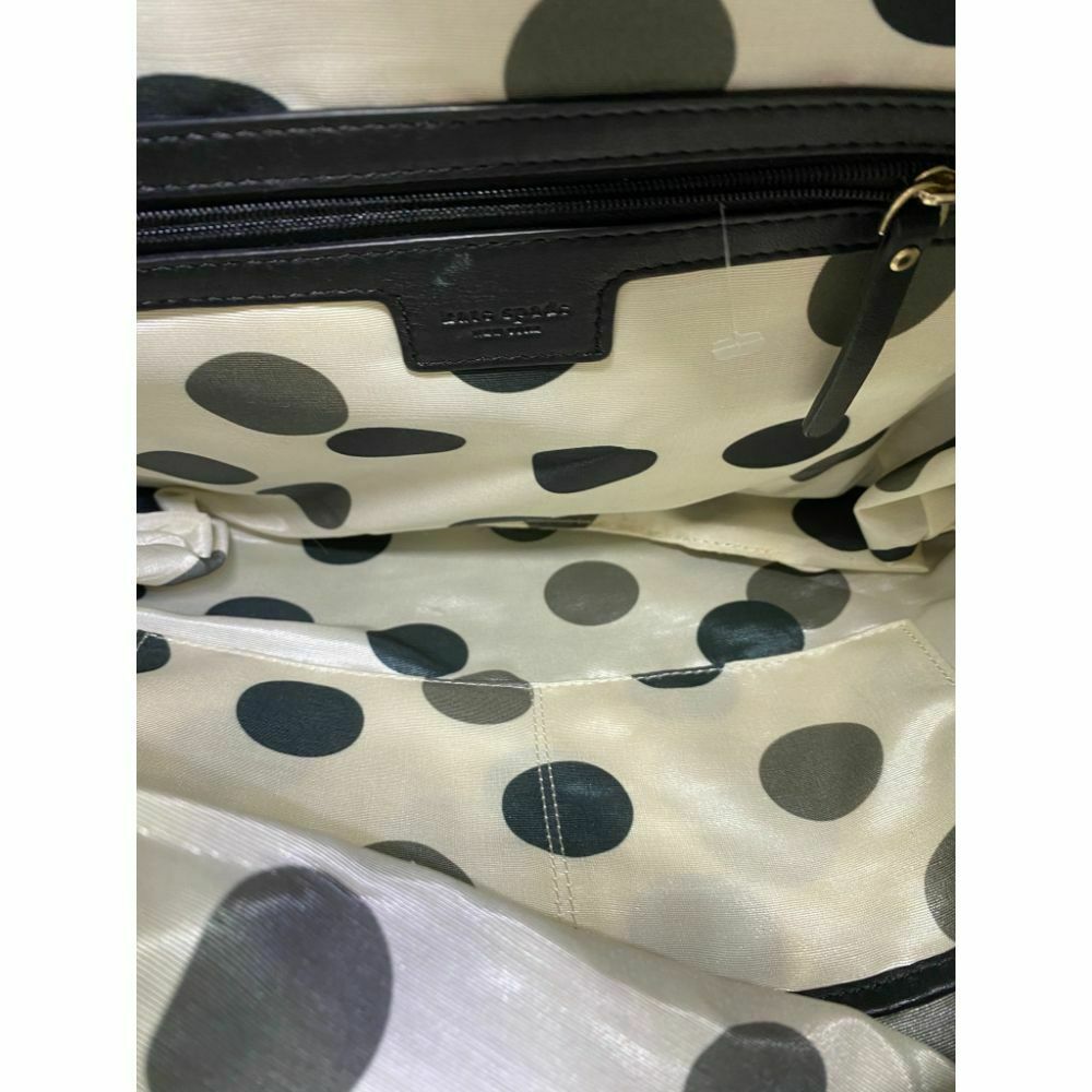 KATE SPADE Black Leather Fold Over Handbag/ Crossbody