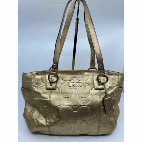 COACH Medium/ Large Leather Gold Shoulder Bag
