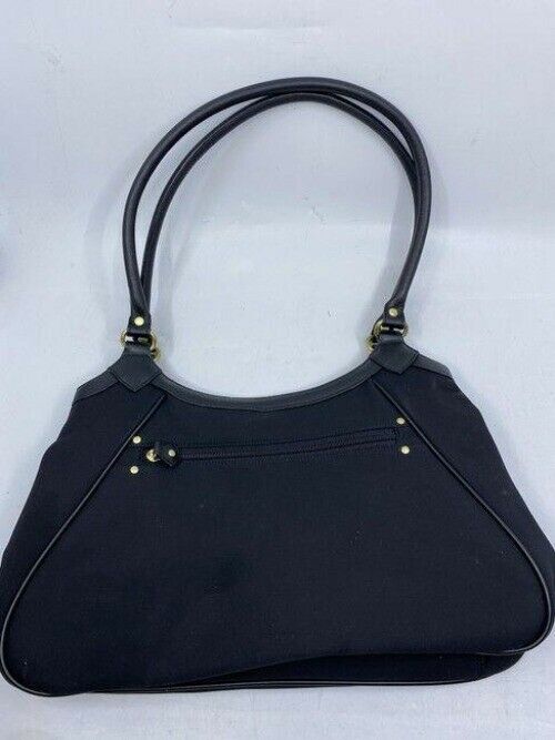 Maxx New York Tote Black Nylon Fabric Shoulder Bag